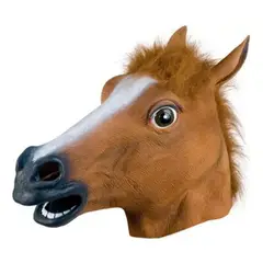 KUANGYE - Máscara De Látex Cabeza De Caballo Disfraz Cosplay Fiesta