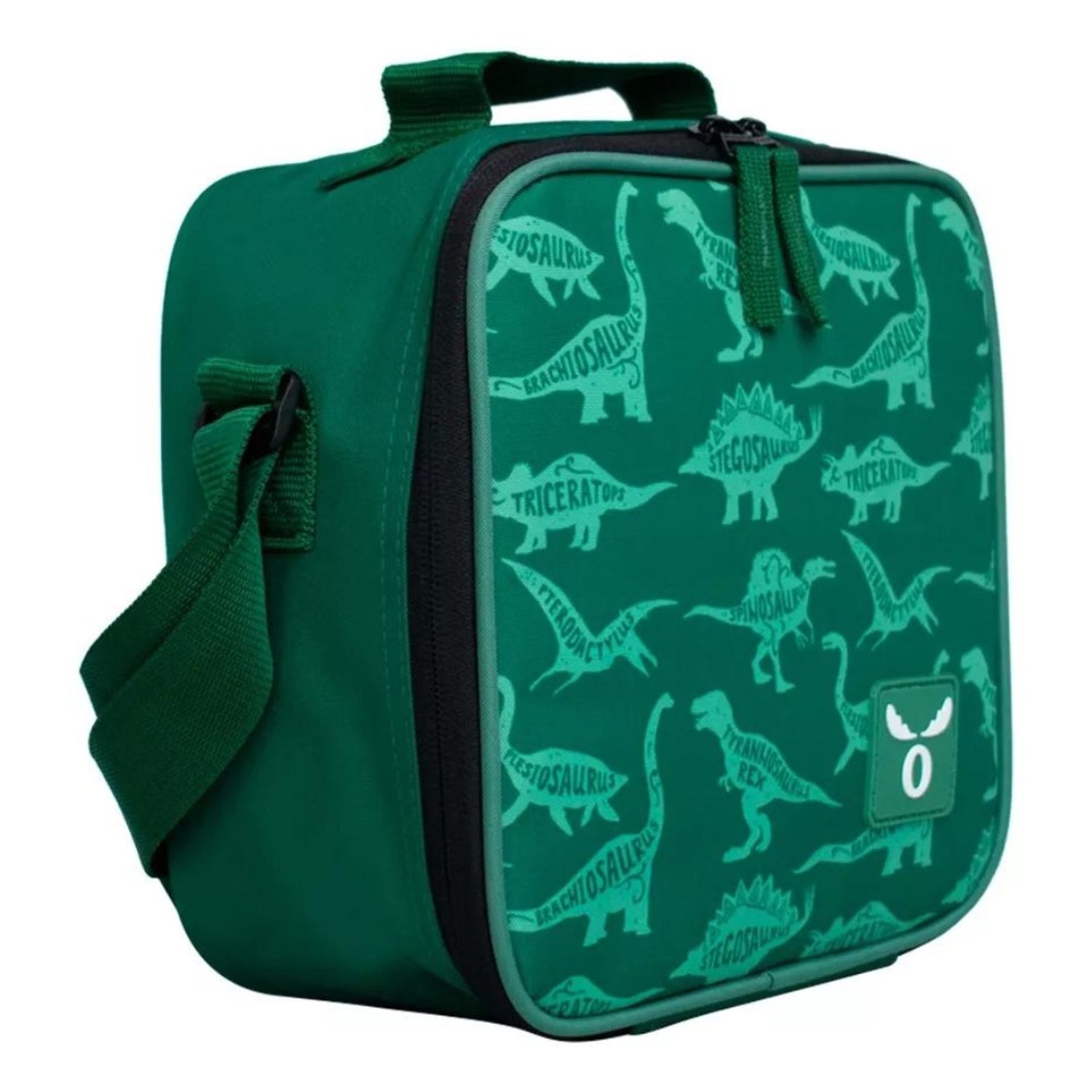INTEC Lonchera Terminca Escolar Bolso para Comida Dinosaurio Verde