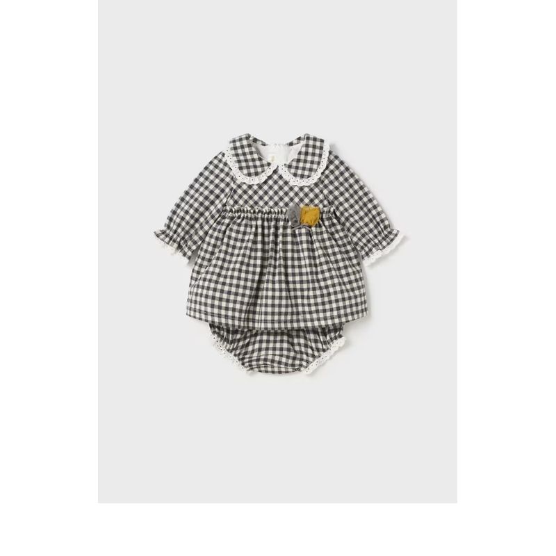 MAYORAL - Vestido Elegante con cubrepañal Better Cotton recién nacido