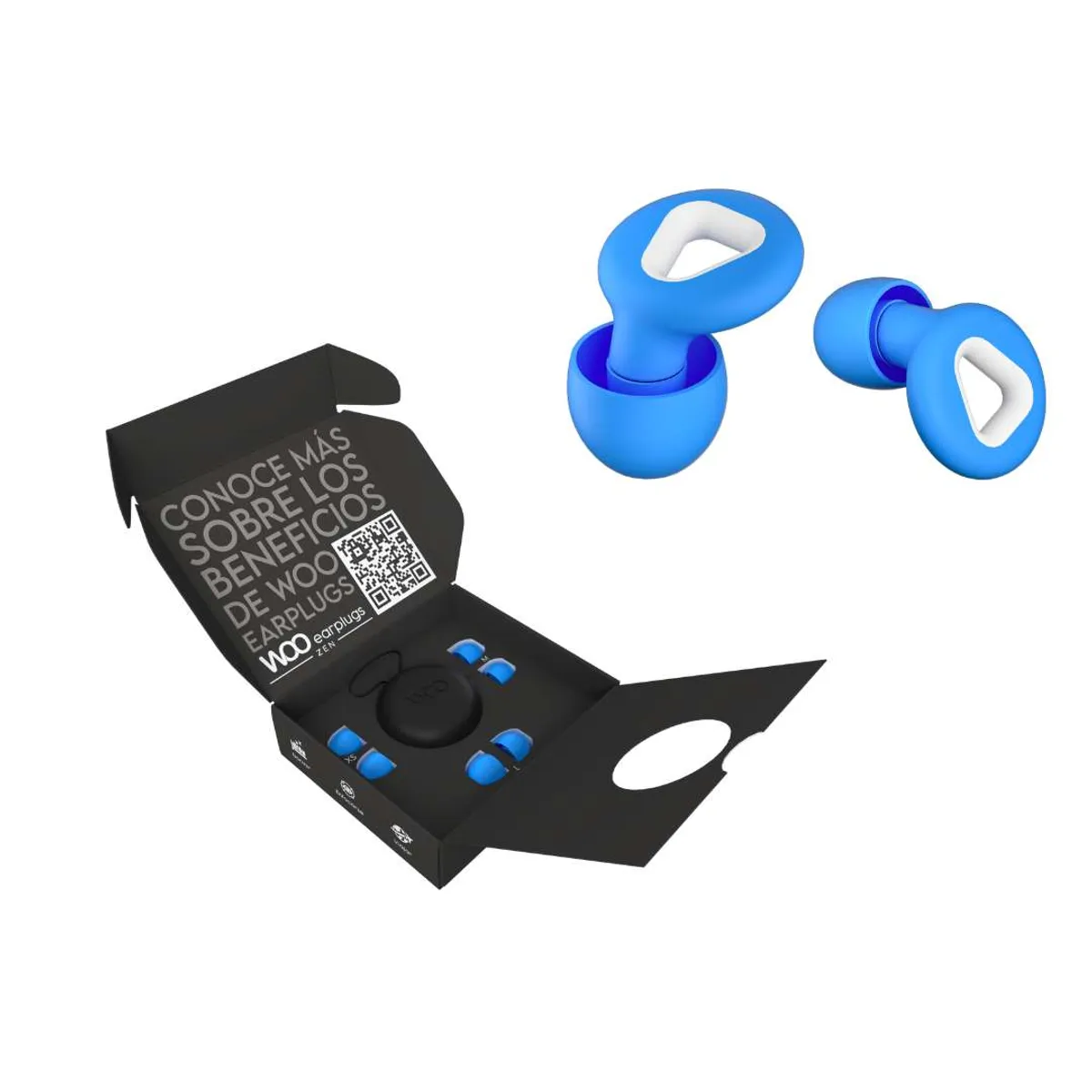WOO EARPLUGS - Woo Earplugs Zen - Tapones Auditivos Reutilizables 30db - Azul