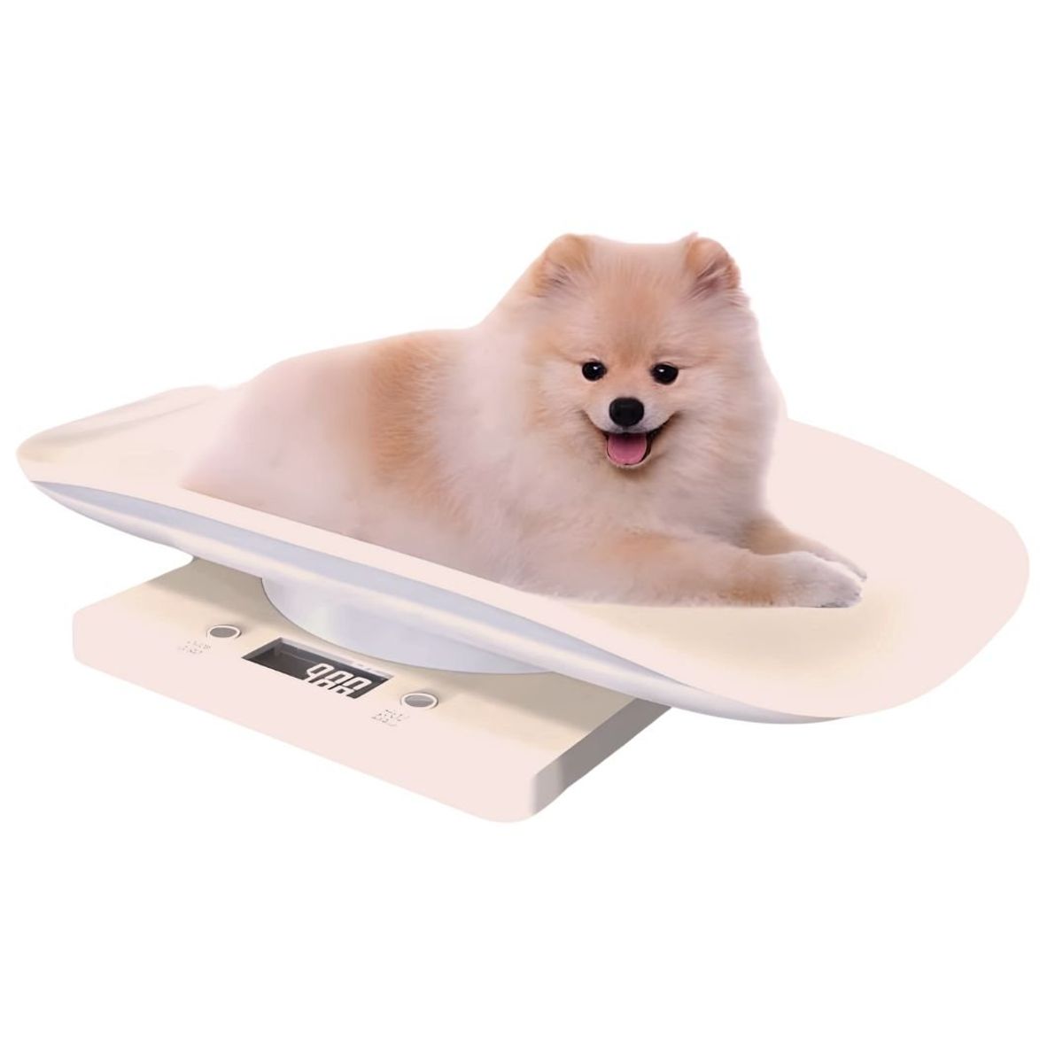 CRUSEC - Balanza Bascula Digital Para Mascotas Bebes LCD 10kg