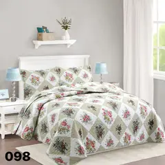 GENERICO - Cubrecama Quilt King Hermosos Diseños