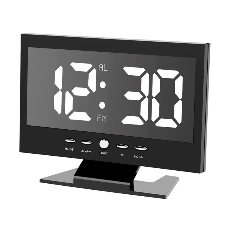 GENERICO - Reloj Digital Despertador Lcd Y Temperatura Color Negro