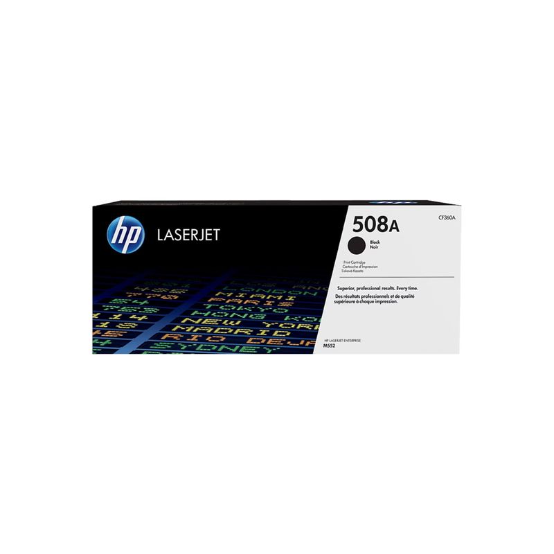 HP - Cartucho de Tóner HP 508A LaserJet CF360A 6000 páginas Negro HP
