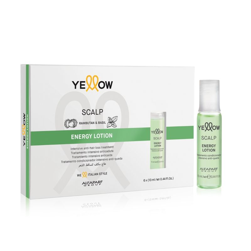 ALFAPARF MILANO - AMPOLLA ANTI CAIDA ENERGY YELLOW SCALP ALFAPARF 6 UNIDADES.