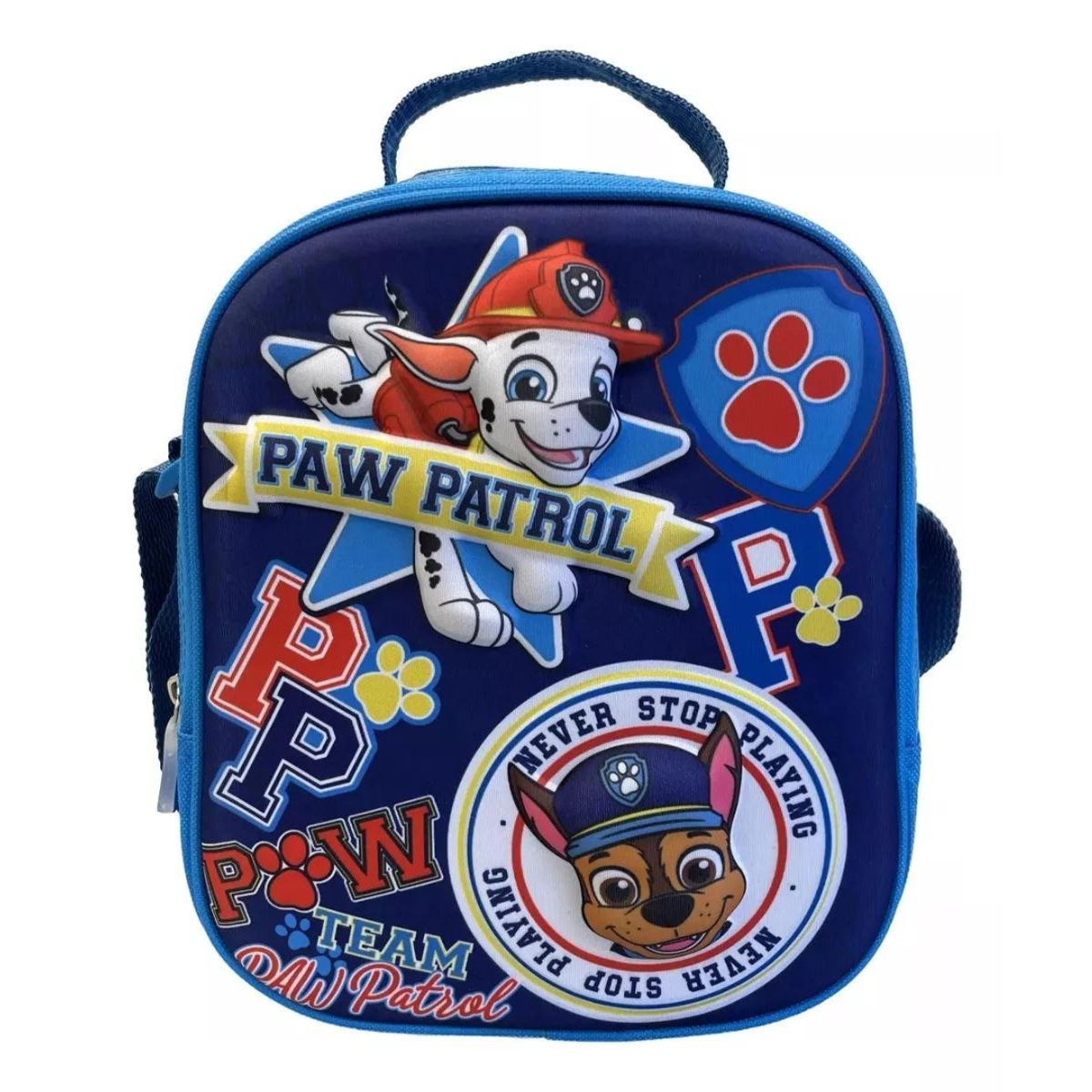 INTEC - Lonchera Terminca Escolar Bolso para Comida Paw Patrol Niño Azul 3D