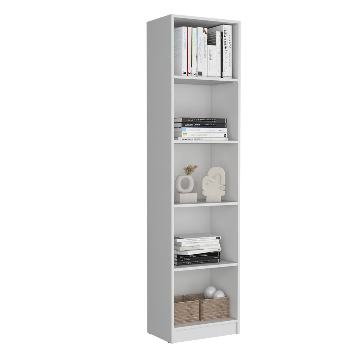 FMFURNITURE - Set Estante 45Cm + Estante 2 Puertas Fm-006B Blanco