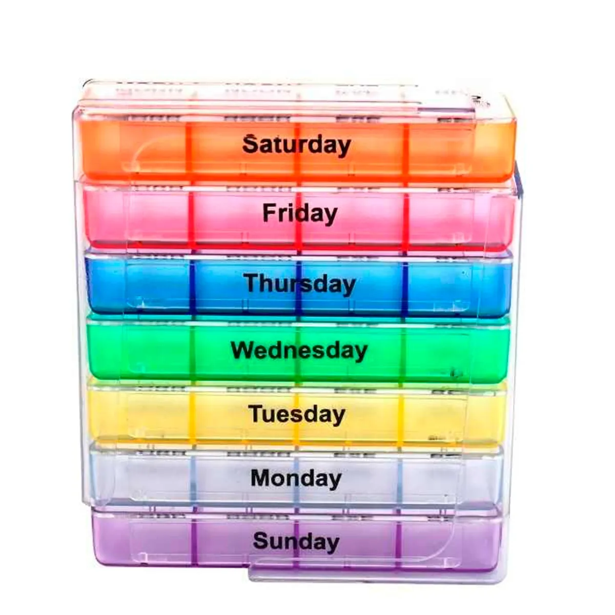 GENERICO - Pastillero Semanal 4 Tomas Diarias X 7 Días Desmontables