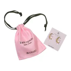 KATE SPADE - Aretes Oro Full Circle Huggies