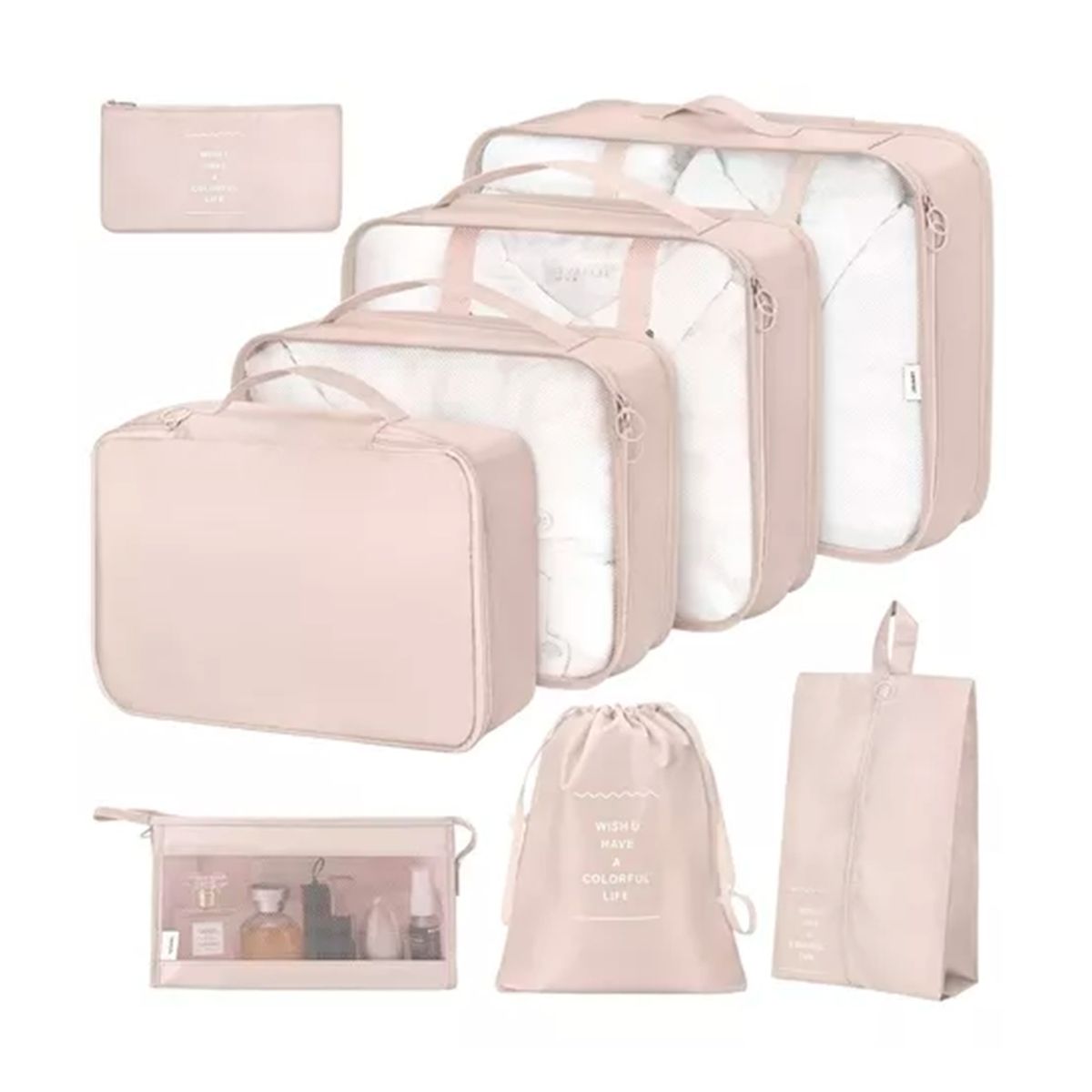 GENERICO - Bolsas Organizadoras De Maletas Para Viaje 8 En 1