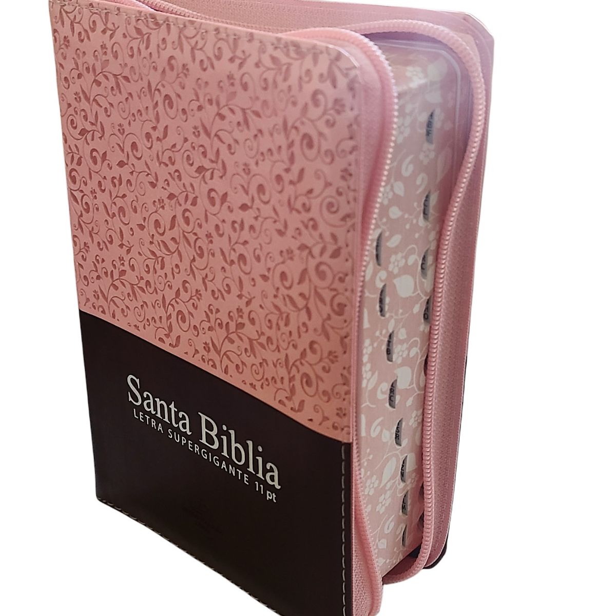 SOCIEDADES BIBLICAS UNIDAS - Biblia Letra Grande 11 puntos tamaño compacto rosa marrón
