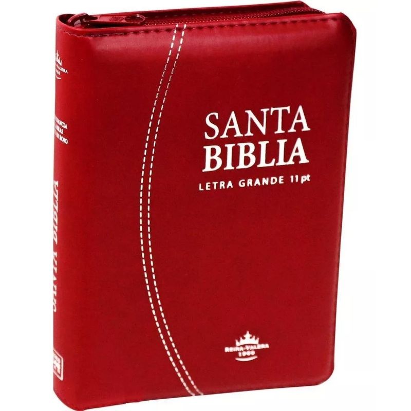 SOCIEDADES BIBLICAS UNIDAS - Biblia Letra Grande 11 puntos tamaño compacto rojo cierre