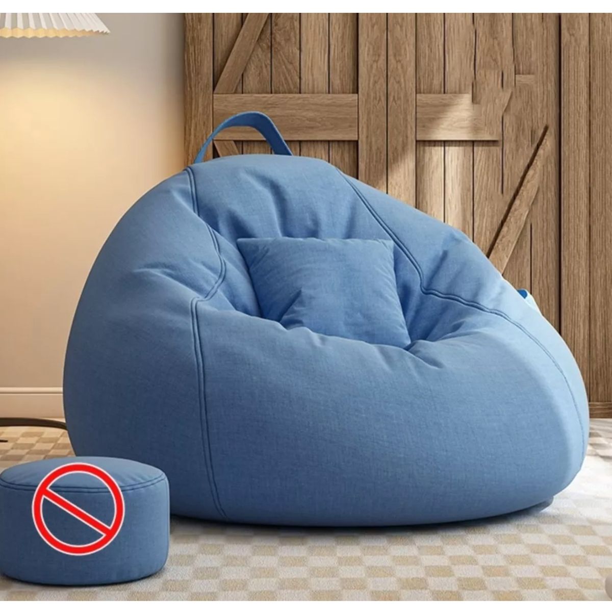 HOMER DESIGN - Mini Sofa De Bolsa Puff Xl Para Dormitorio Living 110x130 Cm
