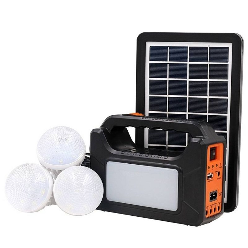 GENERICO - Kit Solar De Emergencia Camping Usb + 3 Ampolletas