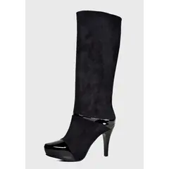 EDA MANZINI - Bota Jersey Negro