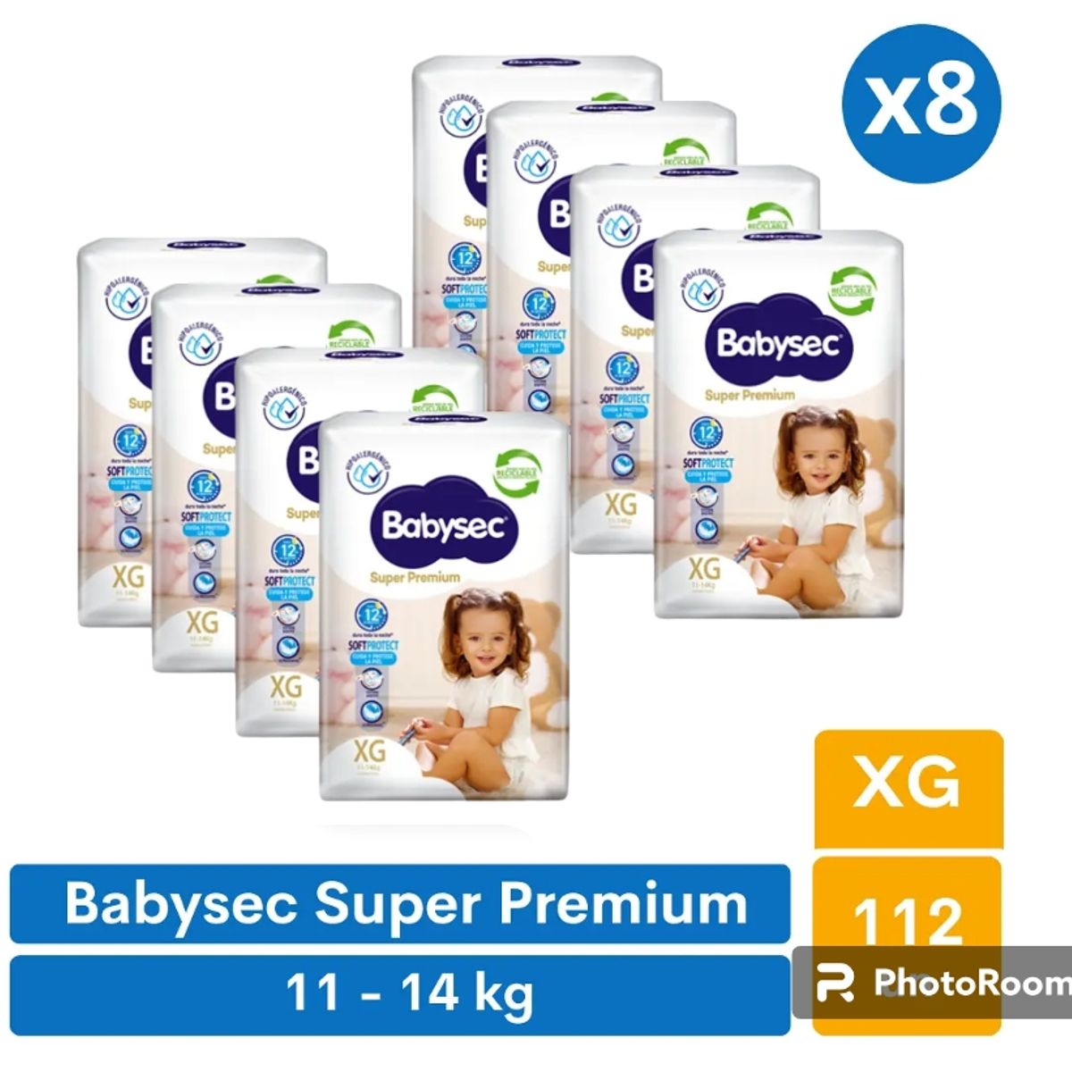 BABYSEC - Pañales Babysec Super Premium XG 112 pañales