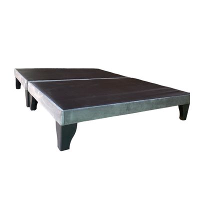 Imagen 2 del producto Base de Cama Europea King Dividida Felpa Gris