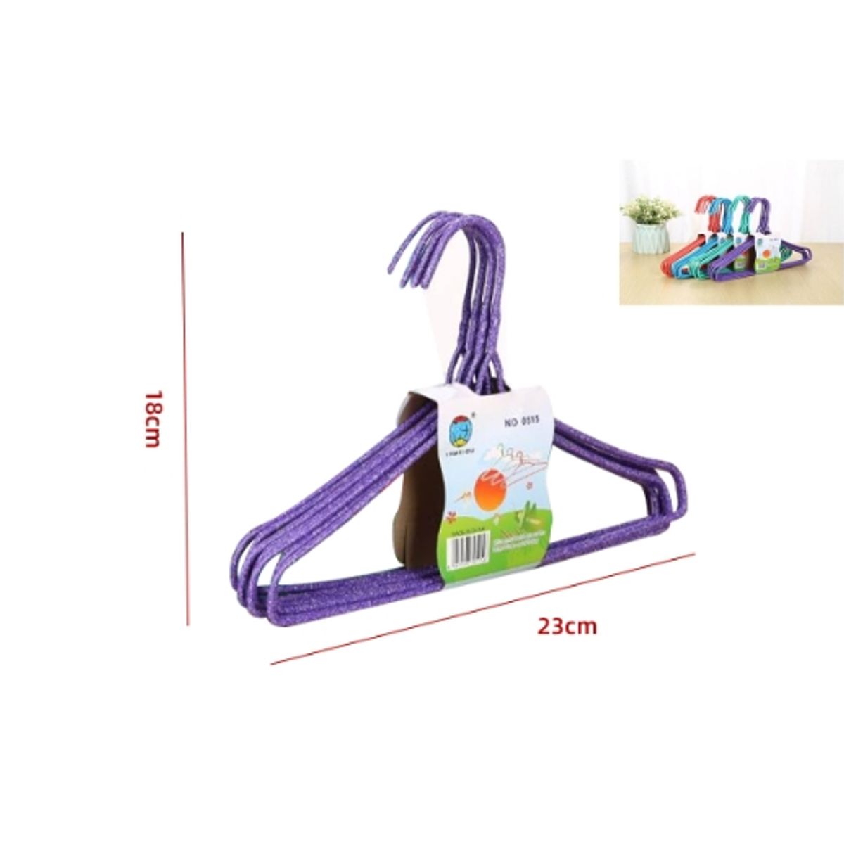 GENERICO - Colgador Plastico Para Ropa 18X23CM 10 PCS