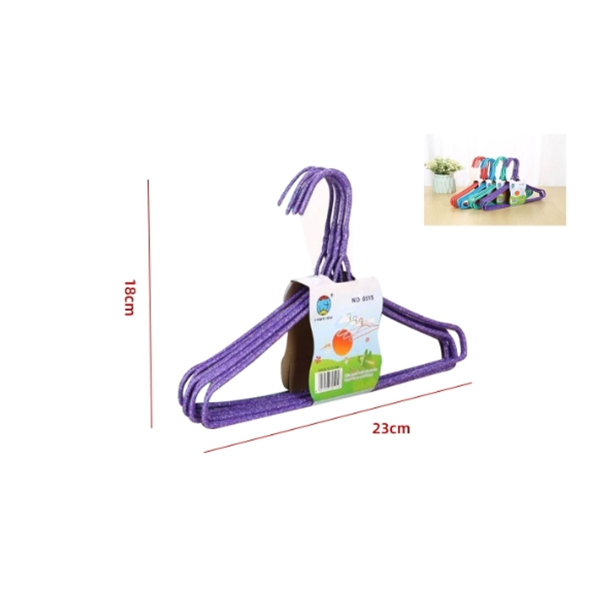 GENERICO - Colgador Plastico Para Ropa 18X23CM 10 PCS