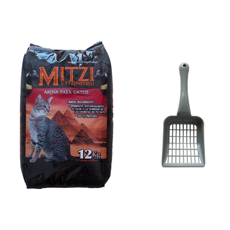 MITZI - Arena sanitaria para gatos mitzi 12kg pala.