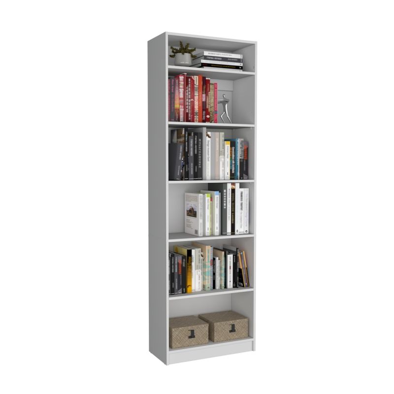 FMFURNITURE - Set Estante 5 Repisas + Complemento Fm-034B - Blanco