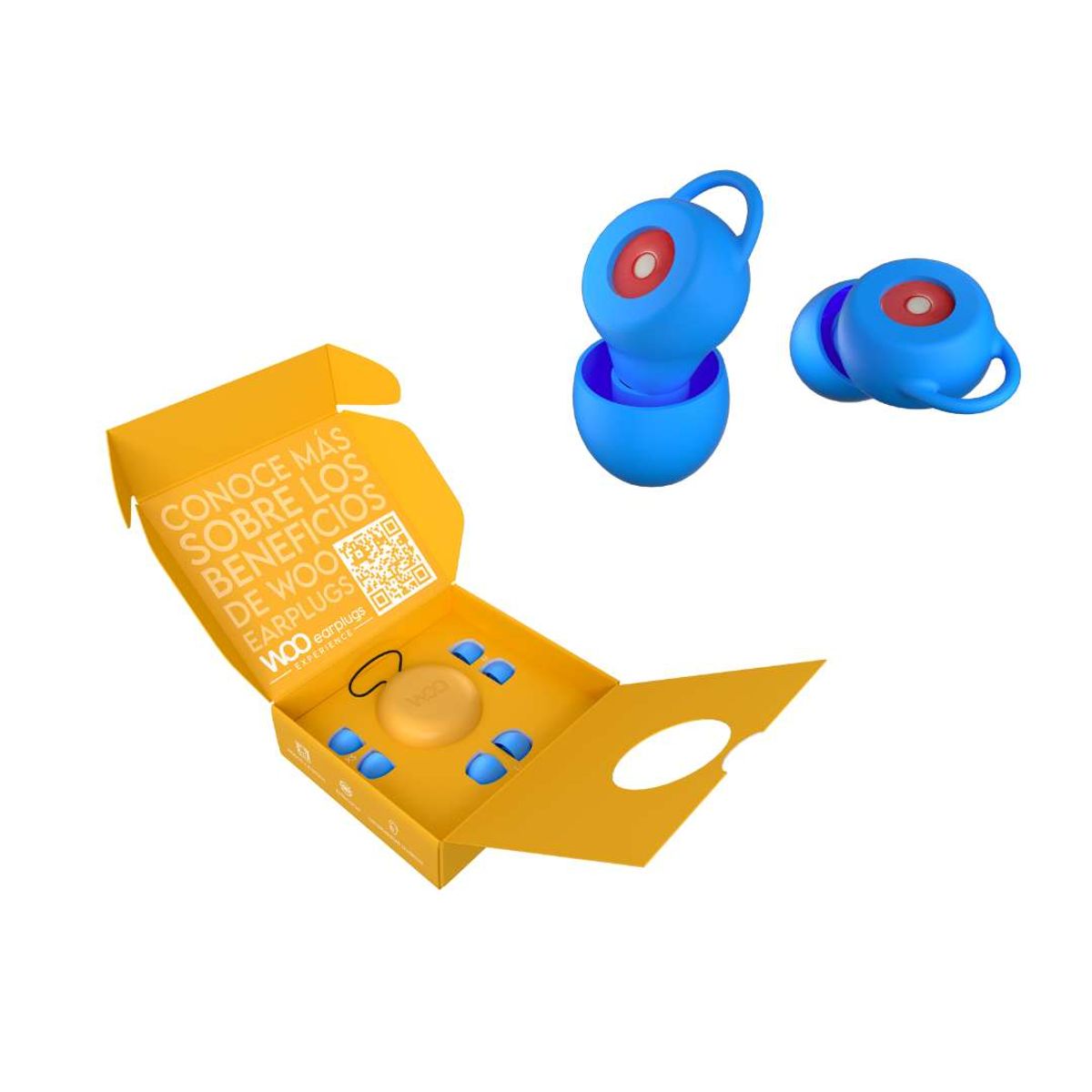 WOO EARPLUGS - Woo Earplugs Experience - Tapones Auditivos 20db - Azul