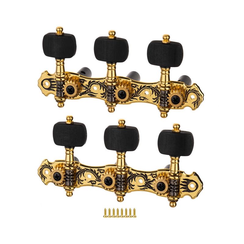 ALICE - Clavijero Alice Aos-028rdp Zinc Chapado Oro, Clavija Ebano