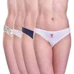BAZIANI - Pack 4 Calzones Bikini Algodón 20458