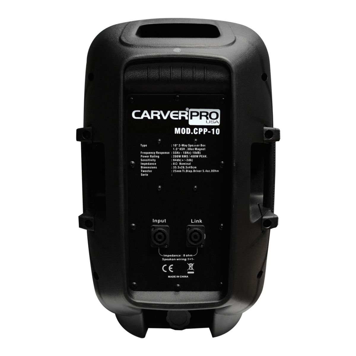CARVERPRO - CAJA ACUSTICA PASIVA 2 VIAS 10 PULGADAS 500W MAX CARVERPRO