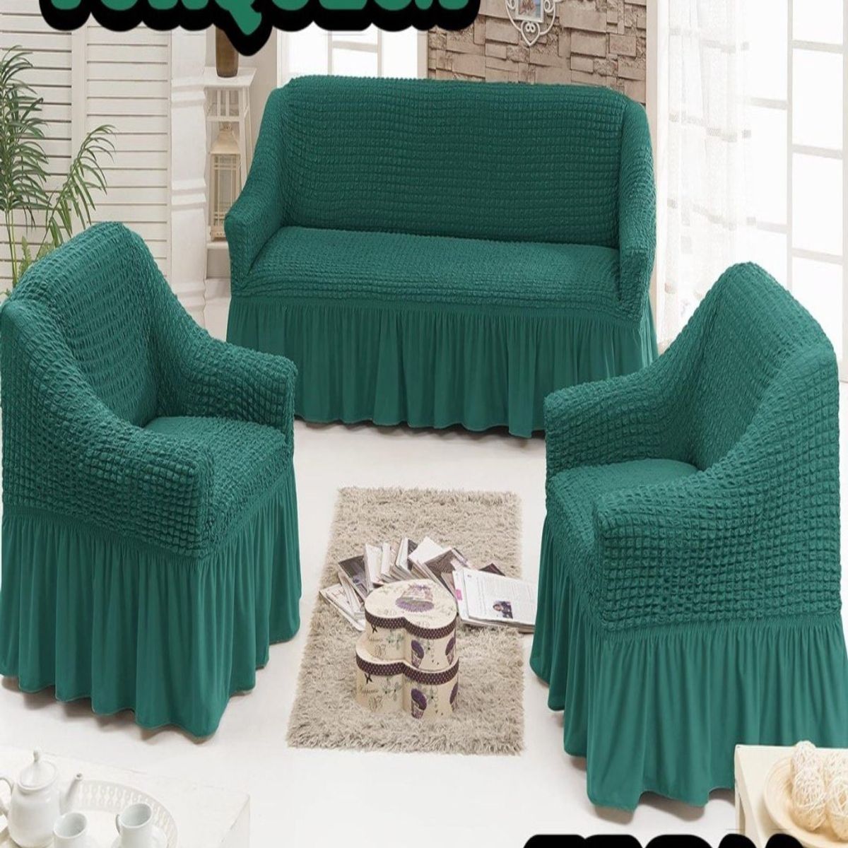 GENERICO - FUNDAS TURKAS 3 CUERPOS MAS 2 DE 1 CUERPO