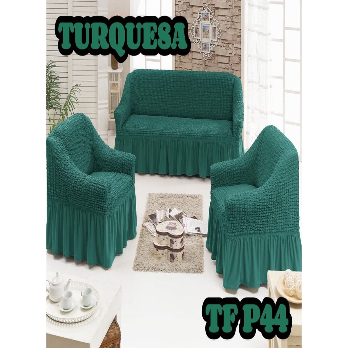 GENERICO - FUNDAS TURKAS 3 CUERPOS MAS 2 DE 1 CUERPO