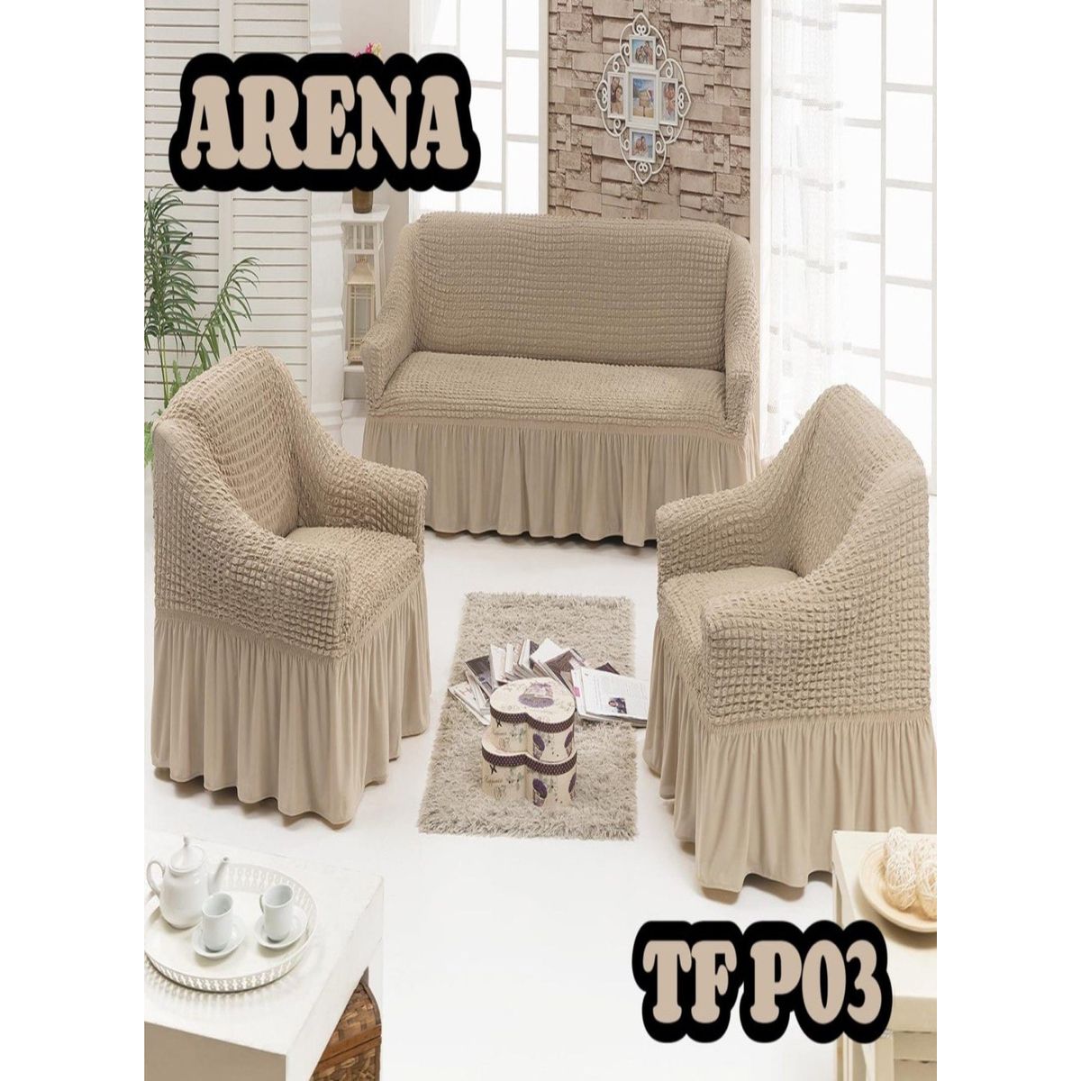 GENERICO - FUNDAS TURKAS 3 CUERPOS MAS 2 DE 1 CUERPO