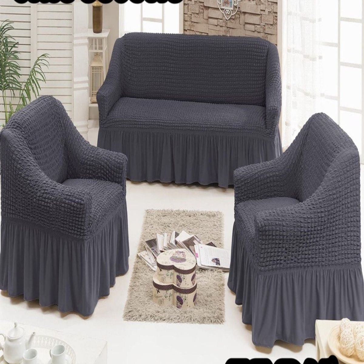 GENERICO - FUNDAS TURKAS 3 CUERPOS MAS 2 DE 1 CUERPO