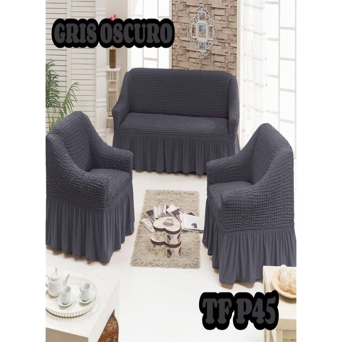 GENERICO - FUNDAS TURKAS 3 CUERPOS MAS 2 DE 1 CUERPO