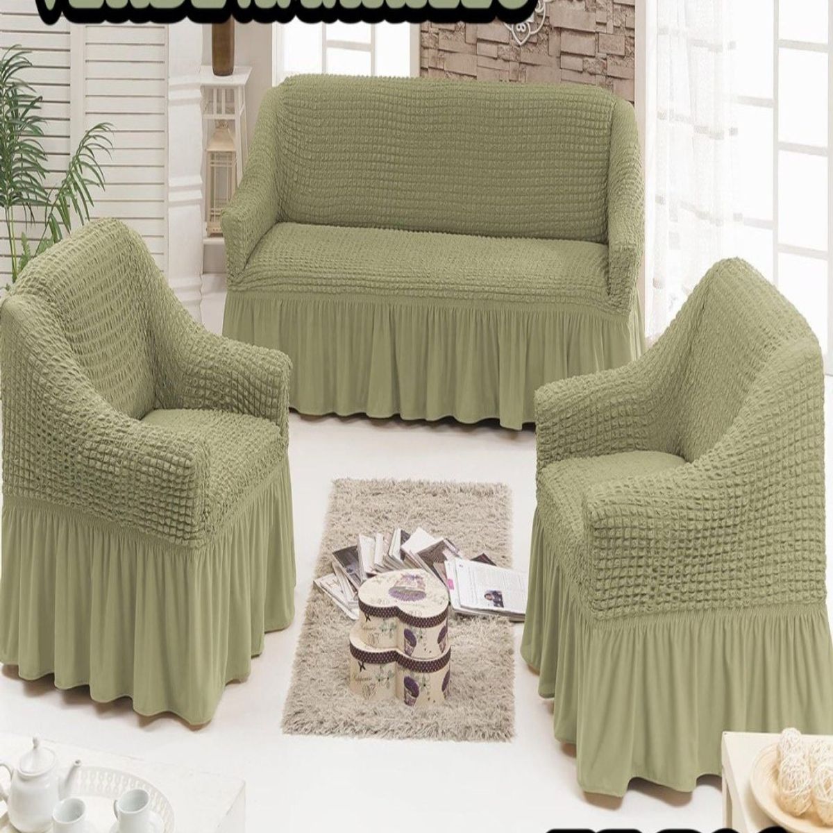 GENERICO - FUNDAS TURKAS 3 CUERPOS MAS 2 DE 1 CUERPO