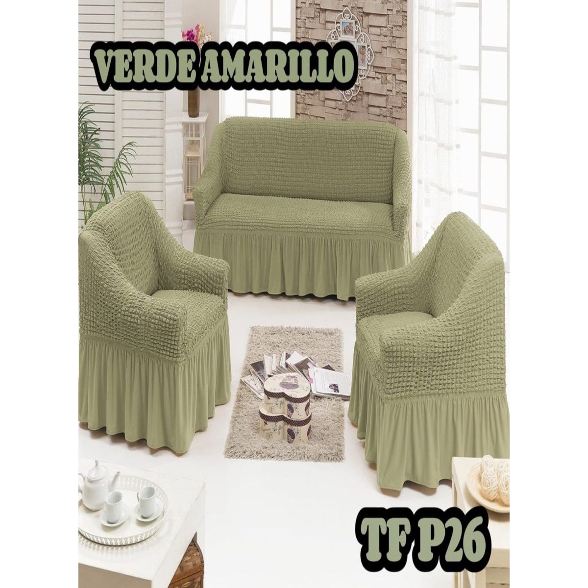 GENERICO - FUNDAS TURKAS 3 CUERPOS MAS 2 DE 1 CUERPO