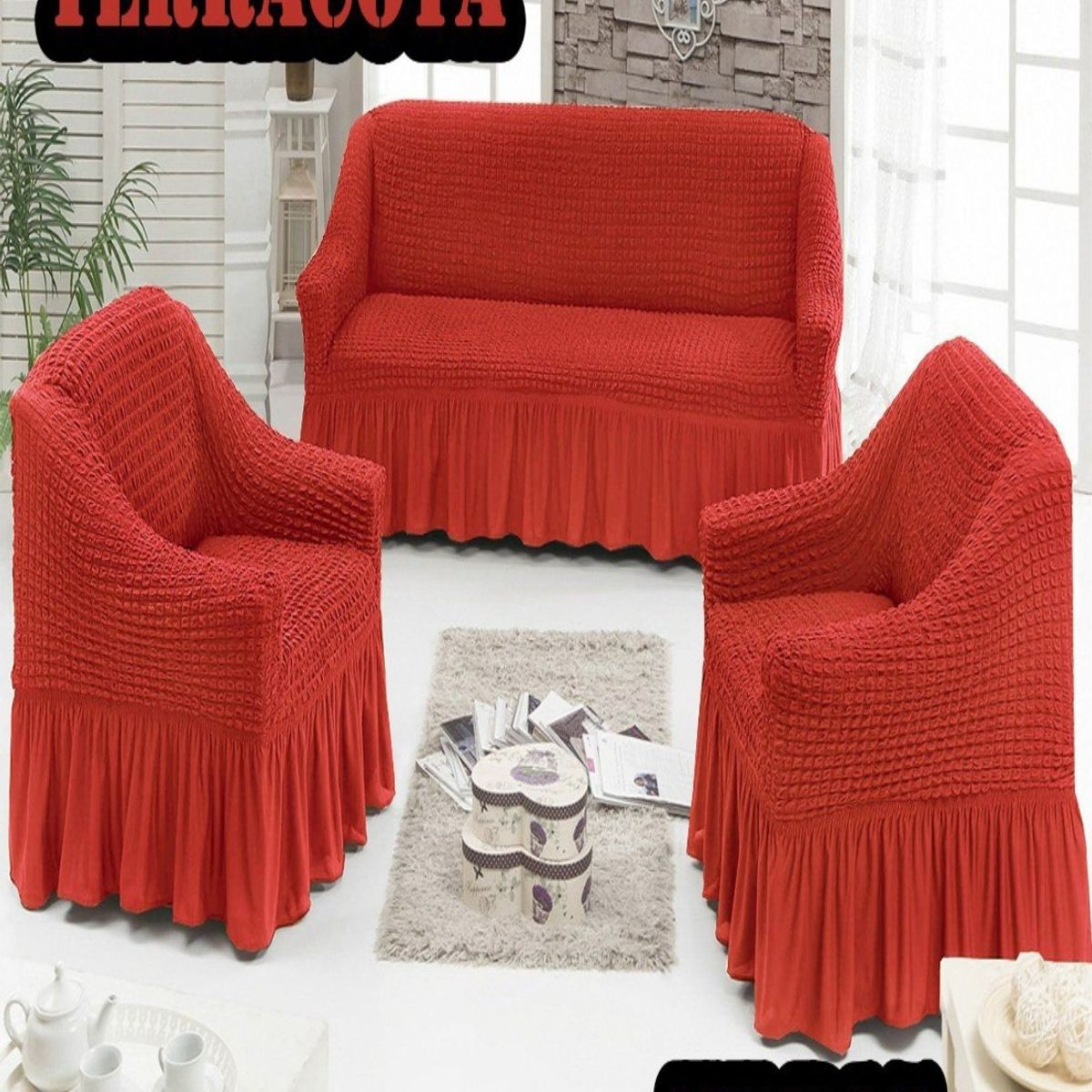 GENERICO - FUNDAS TURKAS 3 CUERPOS MAS 2 DE 1 CUERPO