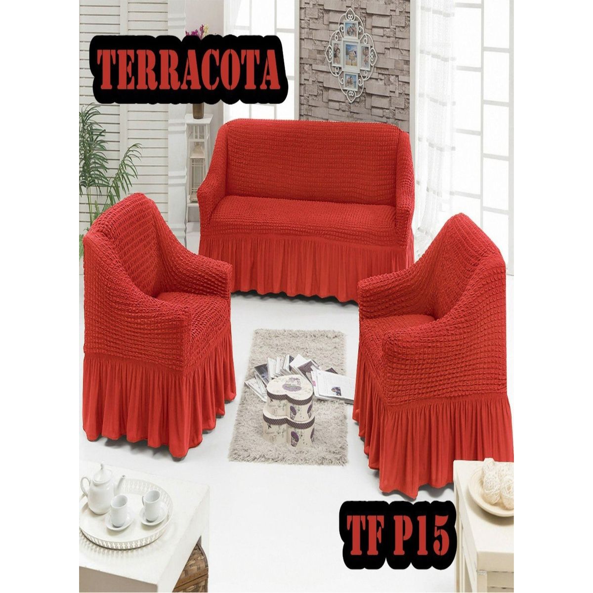 GENERICO - FUNDAS TURKAS 3 CUERPOS MAS 2 DE 1 CUERPO