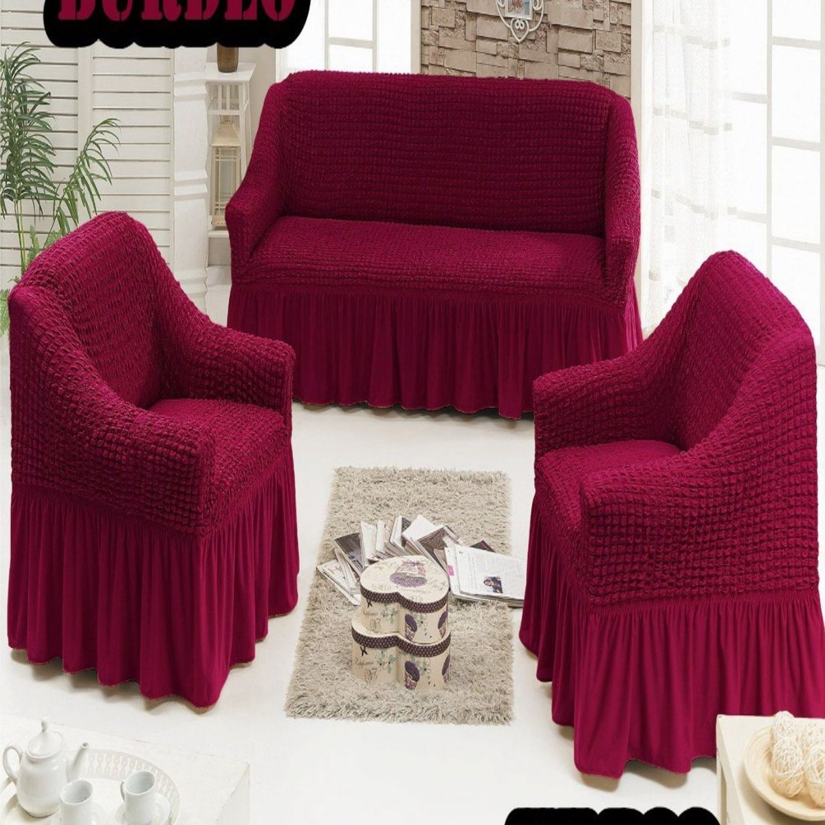 GENERICO - FUNDAS TURKAS 3 CUERPOS MAS 2 DE 1 CUERPO