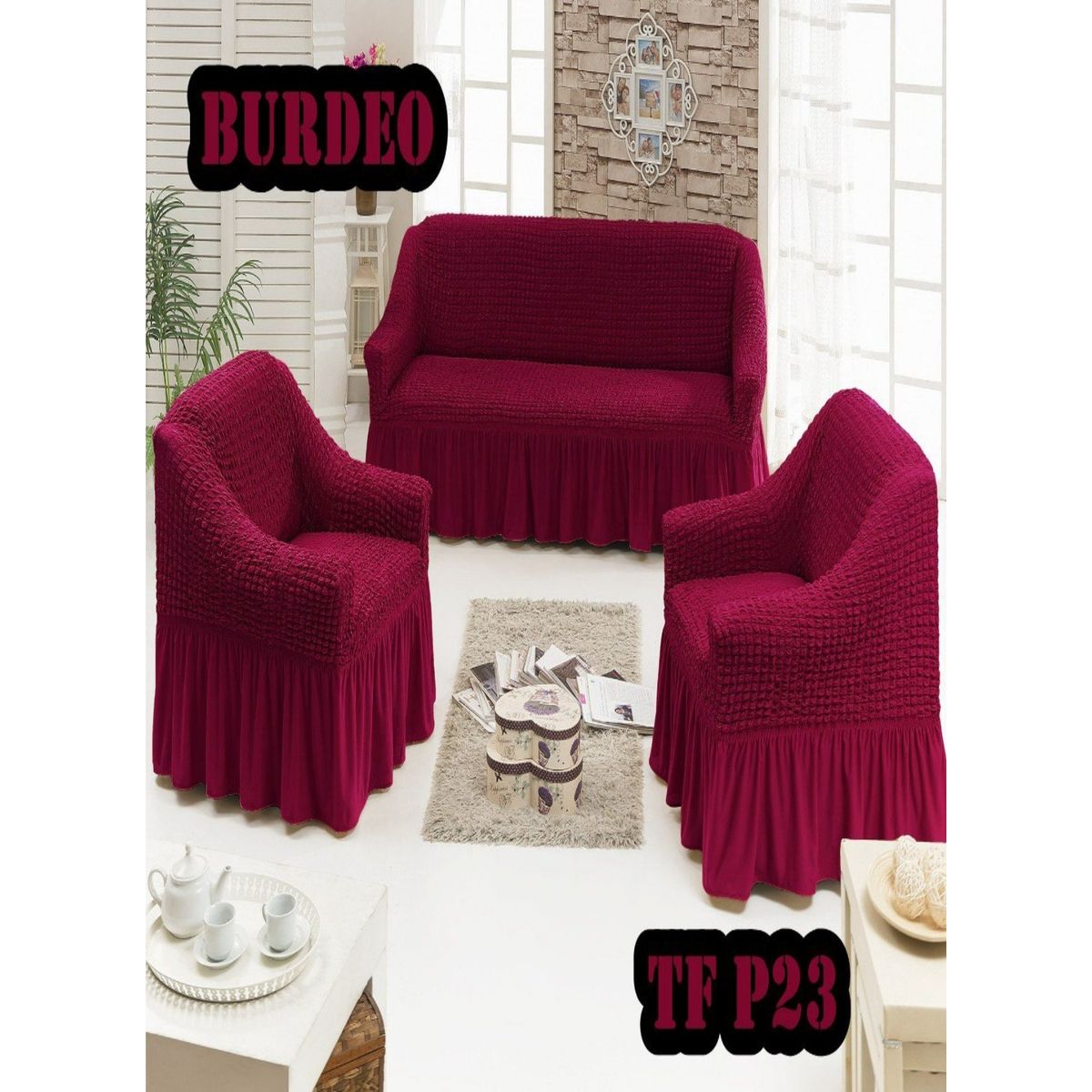 GENERICO - FUNDAS TURKAS 3 CUERPOS MAS 2 DE 1 CUERPO