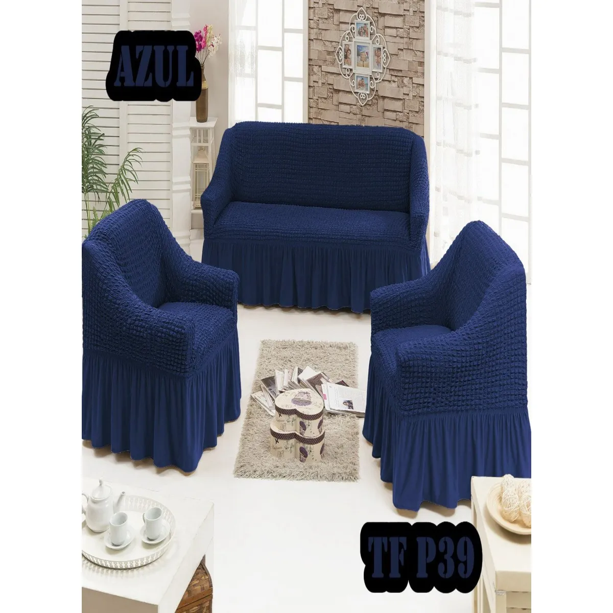 GENERICO - FUNDAS TURKAS 3 CUERPOS MAS 2 DE 1 CUERPO