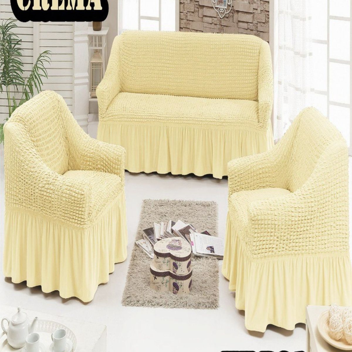 GENERICO - FUNDAS TURKAS 3 CUERPOS MAS 2 DE 1 CUERPO