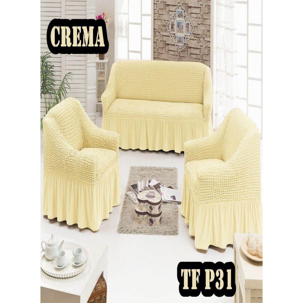 GENERICO - FUNDAS TURKAS 3 CUERPOS MAS 2 DE 1 CUERPO