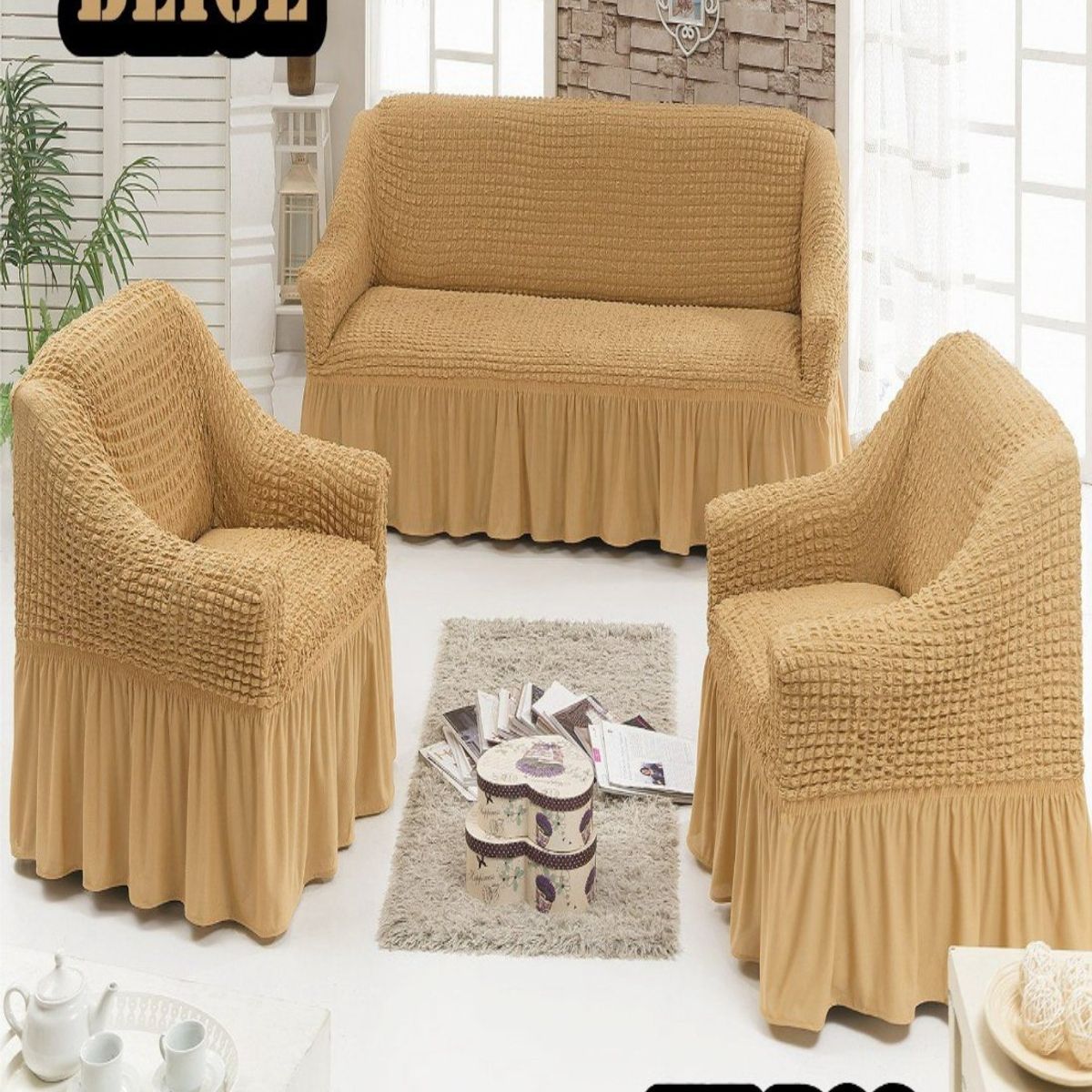 GENERICO - FUNDAS TURKAS 3 CUERPOS MAS 2 DE 1 CUERPO