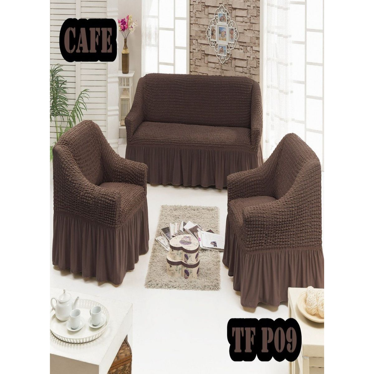 GENERICO - FUNDAS TURKAS 3 CUERPOS MAS 2 DE 1 CUERPO