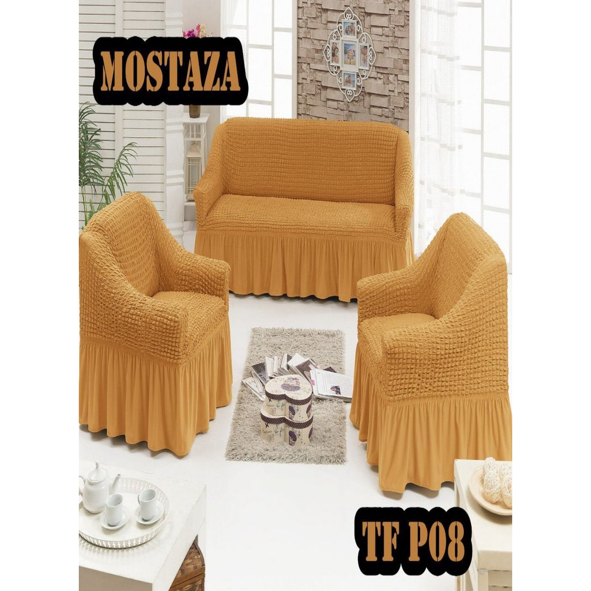 GENERICO - FUNDAS TURKAS 3 CUERPOS MAS 2 DE 1 CUERPO