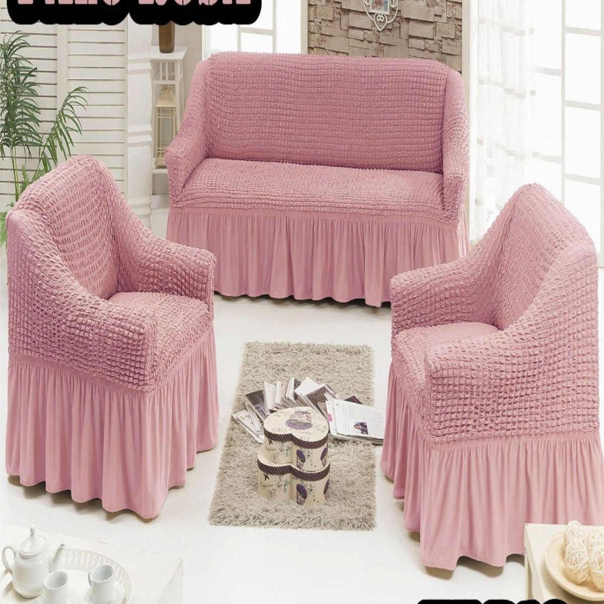 GENERICO - FUNDAS TURKAS 3 CUERPOS MAS 2 DE 1 CUERPO