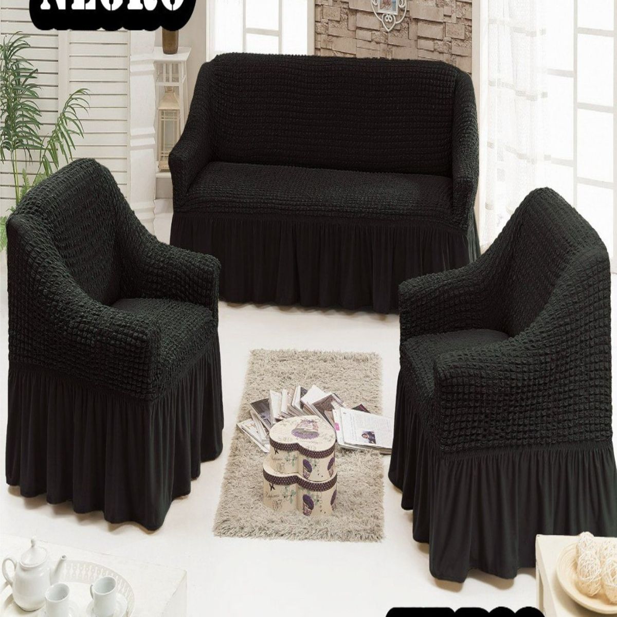 GENERICO - FUNDAS TURKAS 3 CUERPOS MAS 2 DE 1 CUERPO