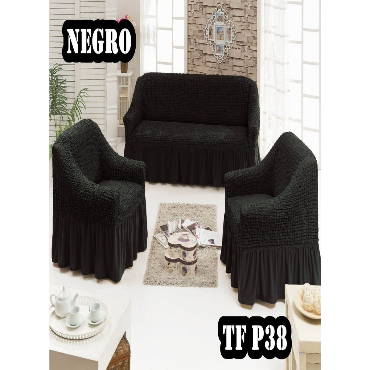 GENERICO - FUNDAS TURKAS 3 CUERPOS MAS 2 DE 1 CUERPO