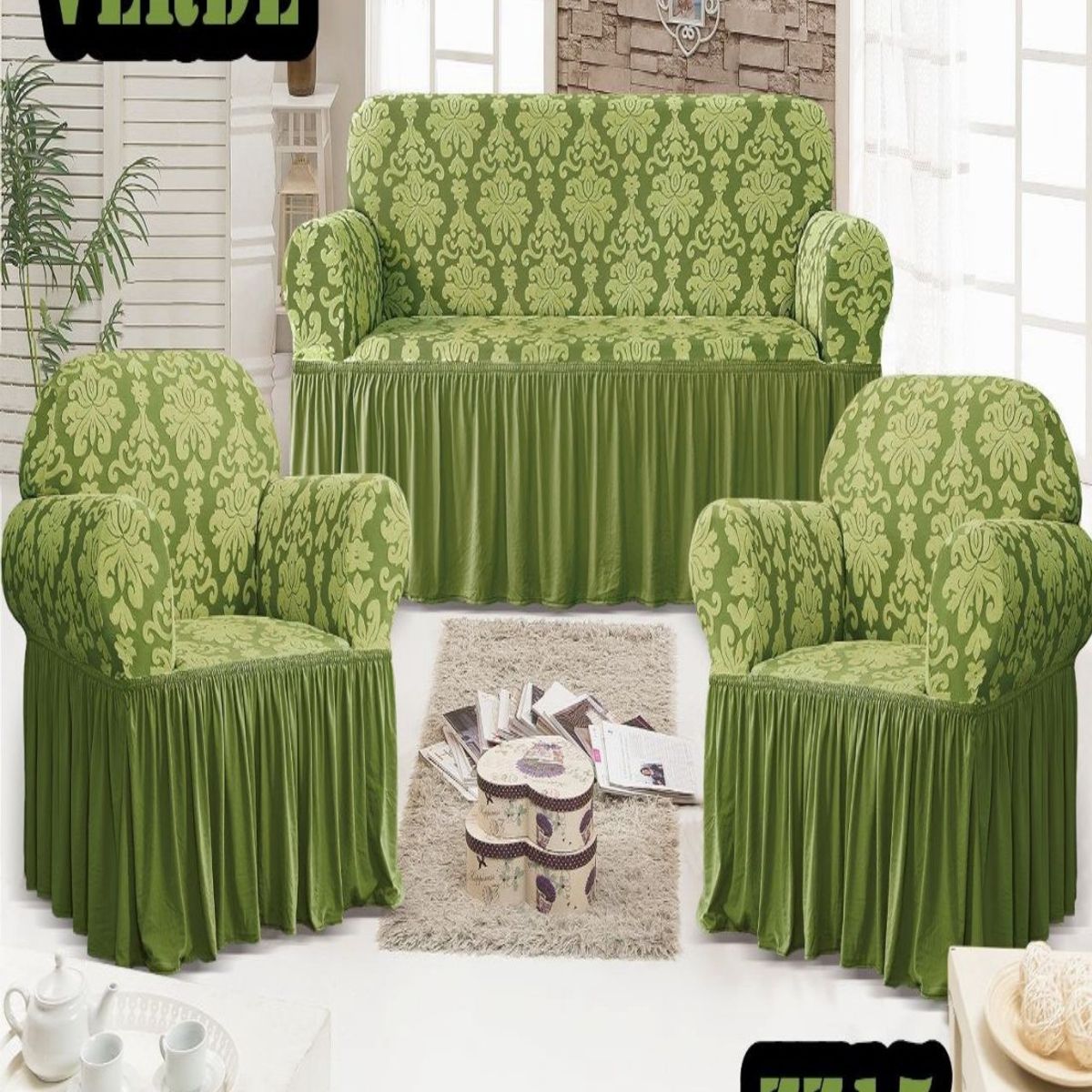 GENERICO - FUNDAS TURKAS 3 CUERPOS MAS 2 DE 1 CUERPO